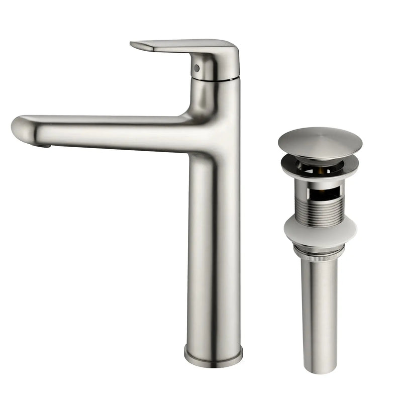 1-Hole Vessel Bathroom Faucet Brass Single Lever Basin Mixer Faucet with Stainles Steel Pop Up Sink Drain 1-hole-vessel-bathroom-faucet-brass-single-lever-basin-mixer-faucet-with-stainles-steel-pop-up-sink-drain 