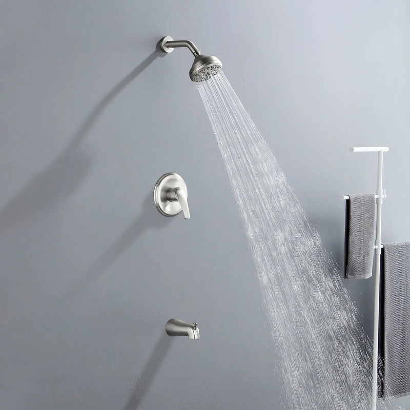 10 Functions Single Handle High Pressure Round Tub and Shower Trim Kit with Valve 10-functions-single-handle-high-pressure-round-tub-and-shower-trim-kit-with-valve 