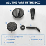 10 Functions Single Handle High Pressure Round Tub and Shower Trim Kit with Valve 10-functions-single-handle-high-pressure-round-tub-and-shower-trim-kit-with-valve 