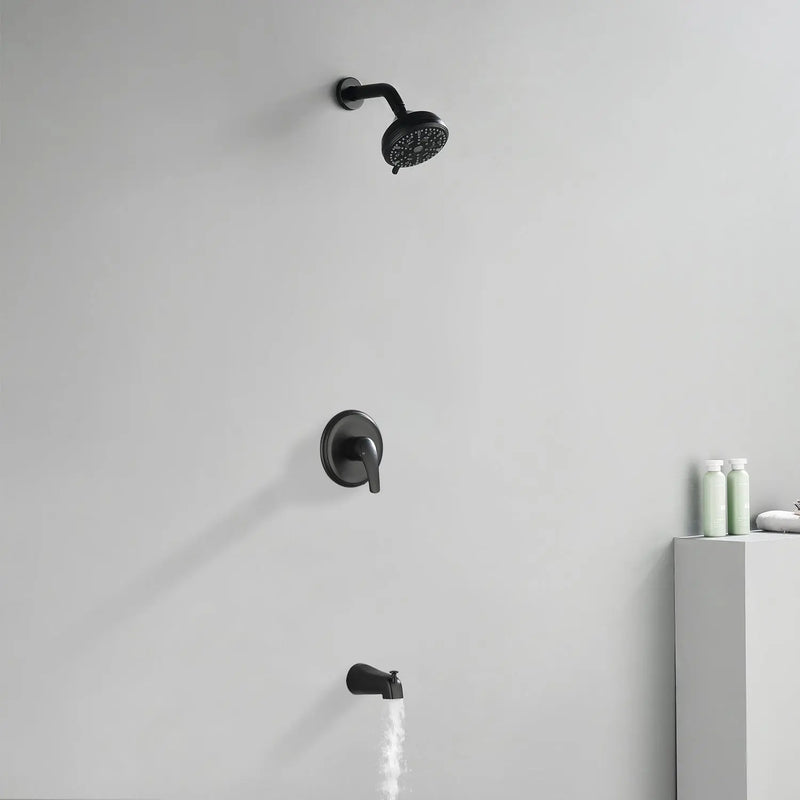 10 Functions Single Handle High Pressure Round Tub and Shower Trim Kit with Valve 10-functions-single-handle-high-pressure-round-tub-and-shower-trim-kit-with-valve 