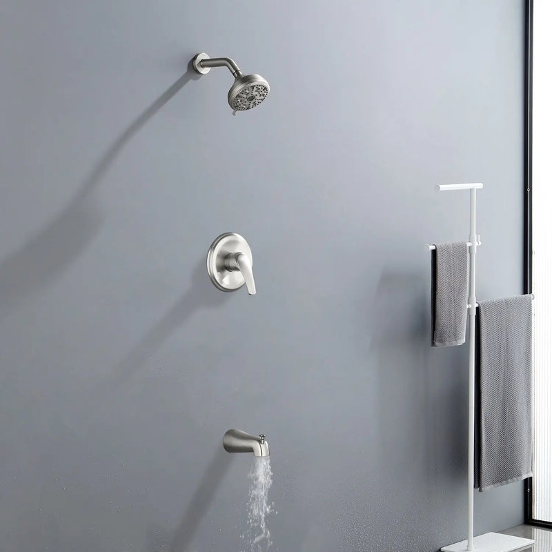10 Functions Single Handle High Pressure Round Tub and Shower Trim Kit with Valve 10-functions-single-handle-high-pressure-round-tub-and-shower-trim-kit-with-valve 