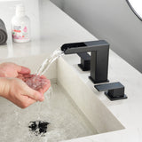 Two Handle Widespread Lavatory with Pop Up Drain Stopper in Brushed Gold| Brushed Nickel| Matte Black