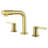 Widespread Bathroom Faucet with 360 Degree Swivel Nozzle and Spout 2 Unique Knob Handles Bathroom Sink Faucet 3 Hole