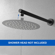 15.7-Inch In Wall Round Shower Arm 90 Degree with Flange in Matte Black | Brushed Nickel | Brushed Gold 15-7-inch-in-wall-round-shower-arm-90-degree-with-flange-in-matte-black-brushed-nickel-brushed-gold 