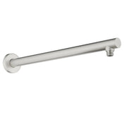 15.7-Inch In Wall Round Shower Arm 90 Degree with Flange in Matte Black | Brushed Nickel | Brushed Gold 15-7-inch-in-wall-round-shower-arm-90-degree-with-flange-in-matte-black-brushed-nickel-brushed-gold Brushed Nickel / SUS304 / 1/2 NPT Tapered Thread
