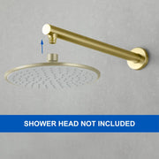 15.7-Inch In Wall Round Shower Arm 90 Degree with Flange in Matte Black | Brushed Nickel | Brushed Gold 15-7-inch-in-wall-round-shower-arm-90-degree-with-flange-in-matte-black-brushed-nickel-brushed-gold 