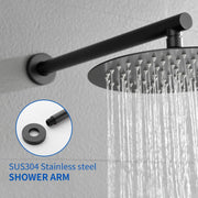 15.7-Inch In Wall Round Shower Arm 90 Degree with Flange in Matte Black | Brushed Nickel | Brushed Gold 15-7-inch-in-wall-round-shower-arm-90-degree-with-flange-in-matte-black-brushed-nickel-brushed-gold 