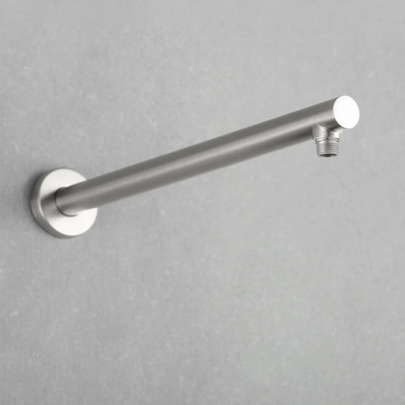 15.7-Inch In Wall Round Shower Arm 90 Degree with Flange in Matte Black | Brushed Nickel | Brushed Gold 15-7-inch-in-wall-round-shower-arm-90-degree-with-flange-in-matte-black-brushed-nickel-brushed-gold 
