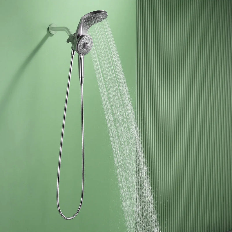Magnetic Shower Head Combo, 5-Function Rainfall Shower Head with Handheld Shower, 3-Way Spray, 59-inch Stainless Steel Hose