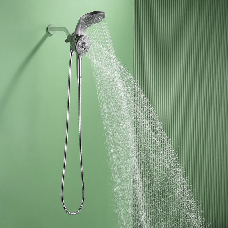 Magnetic Shower Head Combo, 5-Function Rainfall Shower Head with Handheld Shower, 3-Way Spray, 59-inch Stainless Steel Hose