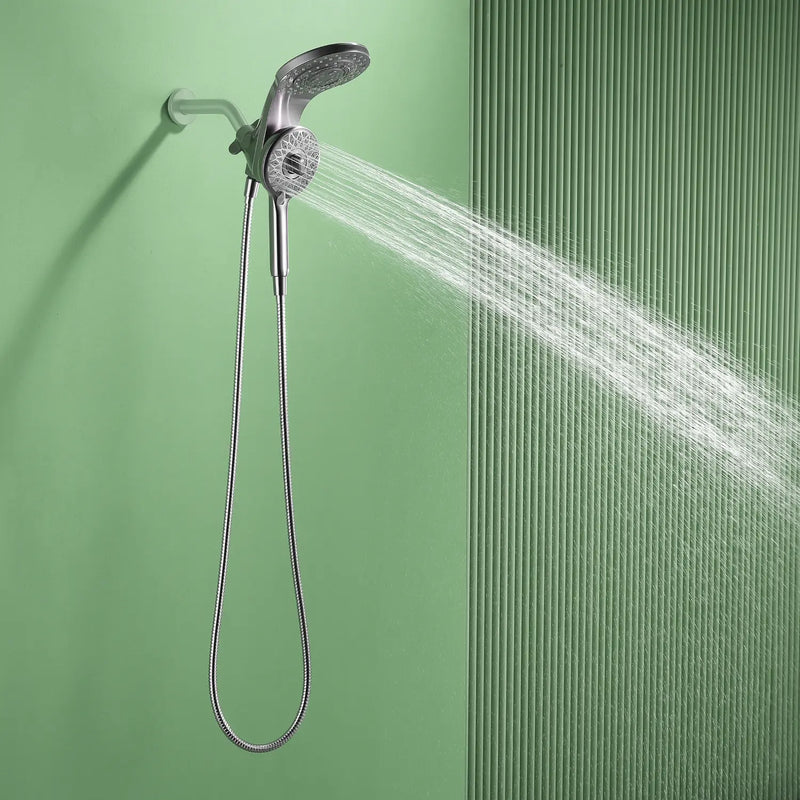 Magnetic Shower Head Combo, 5-Function Rainfall Shower Head with Handheld Shower, 3-Way Spray, 59-inch Stainless Steel Hose