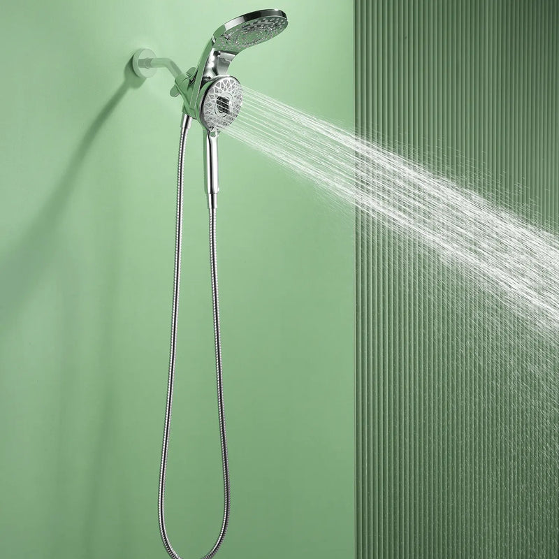 Magnetic Shower Head Combo, 5-Function Rainfall Shower Head with Handheld Shower, 3-Way Spray, 59-inch Stainless Steel Hose