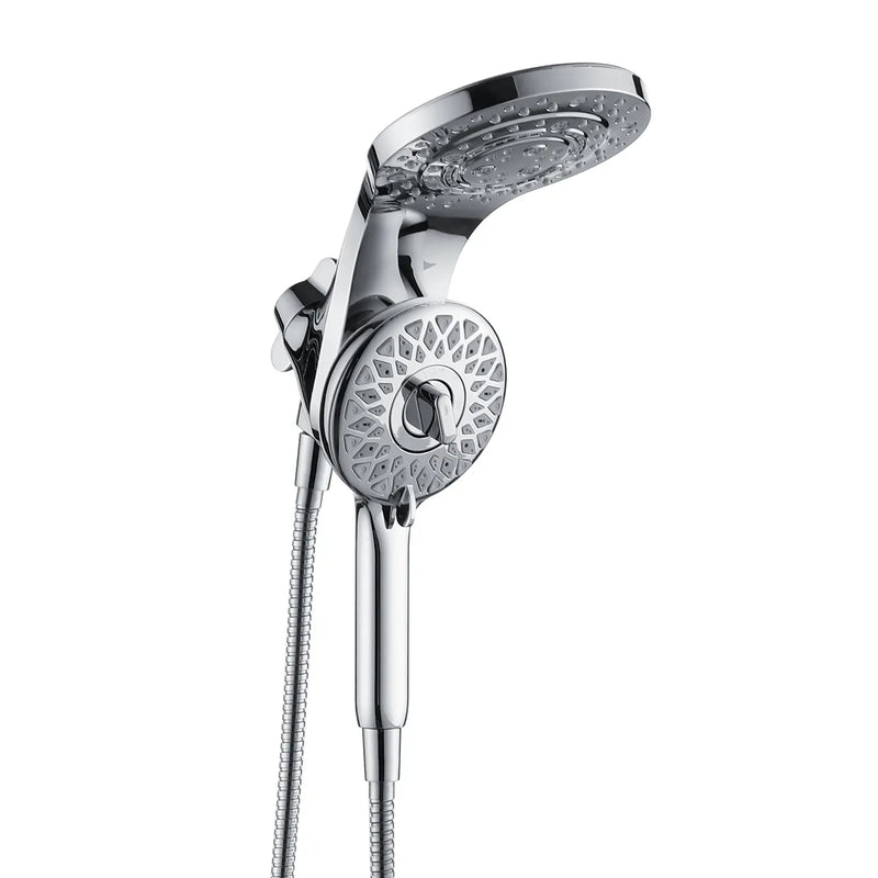 Magnetic Shower Head Combo, 5-Function Rainfall Shower Head with Handheld Shower, 3-Way Spray, 59-inch Stainless Steel Hose