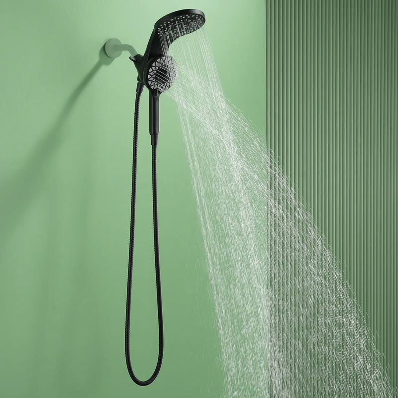 Magnetic Shower Head Combo, 5-Function Rainfall Shower Head with Handheld Shower, 3-Way Spray, 59-inch Stainless Steel Hose