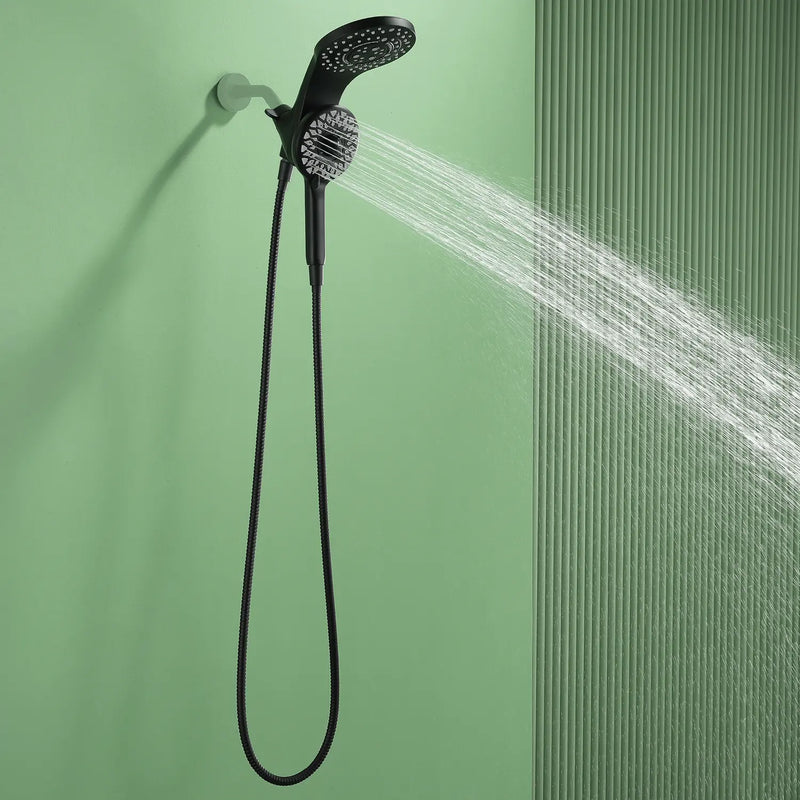 Magnetic Shower Head Combo, 5-Function Rainfall Shower Head with Handheld Shower, 3-Way Spray, 59-inch Stainless Steel Hose