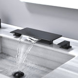 8 Inch Widespread Bathroom Sink Faucet, 2 Handle Waterfall Vanity Faucets 3 Hole for Bathroom Sink