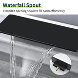 8 Inch Widespread Bathroom Sink Faucet, 2 Handle Waterfall Vanity Faucets 3 Hole for Bathroom Sink