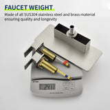 8 Inch Widespread Bathroom Sink Faucet, 2 Handle Waterfall Vanity Faucets 3 Hole for Bathroom Sink