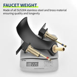 Deck Mounted Waterfall 8" Widespread Bathroom Sink Faucet 3 Holes,Double Handle Basin Mixer Tap