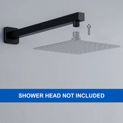 16-Inch SUS304 Shower Extension Arm, Universal Shower Straight Wall Mount Shower Arm with Flange for 10"/12" Bathroom Rainfall Showerhead - Matte Black, Brushed Nickel, Brushed Gold shamanda-16-inch-brass-shower-extension-arm-matte-black-universal-shower-straight-wall-mount-shower-arm-with-flange-for-10-12-bathroom-rainfall-showerhead 
