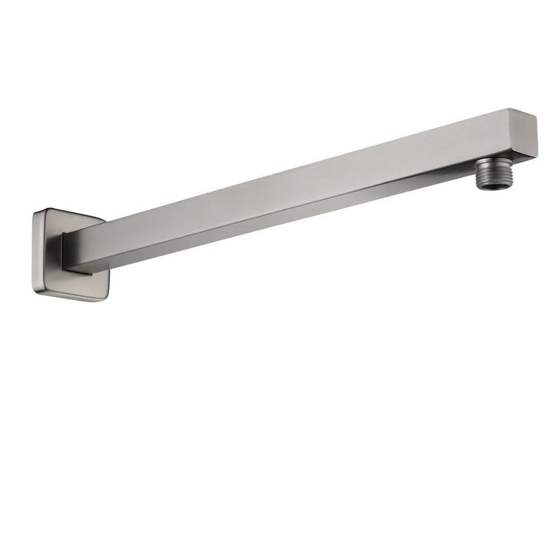 16-Inch SUS304 Shower Extension Arm, Universal Shower Straight Wall Mount Shower Arm with Flange for 10"/12" Bathroom Rainfall Showerhead - Matte Black, Brushed Nickel, Brushed Gold shamanda-16-inch-brass-shower-extension-arm-matte-black-universal-shower-straight-wall-mount-shower-arm-with-flange-for-10-12-bathroom-rainfall-showerhead 