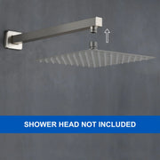 16-Inch SUS304 Shower Extension Arm, Universal Shower Straight Wall Mount Shower Arm with Flange for 10"/12" Bathroom Rainfall Showerhead - Matte Black, Brushed Nickel, Brushed Gold shamanda-16-inch-brass-shower-extension-arm-matte-black-universal-shower-straight-wall-mount-shower-arm-with-flange-for-10-12-bathroom-rainfall-showerhead 