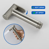 Bidet Sprayer for Toilet, Stainless Steel Handheld Sprayer Attachment with hose for Feminine Wash, Baby Diaper Cloth Washer and Shower Sprayer for Pet, Wall or Toilet Mount
