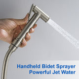 Bidet Sprayer for Toilet, Stainless Steel Handheld Sprayer Attachment with hose for Feminine Wash, Baby Diaper Cloth Washer and Shower Sprayer for Pet, Wall or Toilet Mount