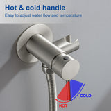 Bidet Sprayer for Toilet, Stainless Steel Handheld Sprayer Attachment with hose for Feminine Wash, Baby Diaper Cloth Washer and Shower Sprayer for Pet, Wall or Toilet Mount