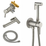 Bidet Sprayer for Toilet, Stainless Steel Handheld Sprayer Attachment with hose for Feminine Wash, Baby Diaper Cloth Washer and Shower Sprayer for Pet, Wall or Toilet Mount