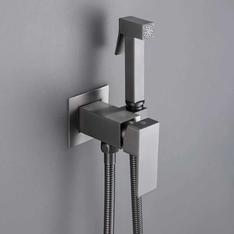 Handheld Bidet Sprayer for Toilet, Brass Baby Cloth Diaper Sprayer Kit with Hose Brass Valve