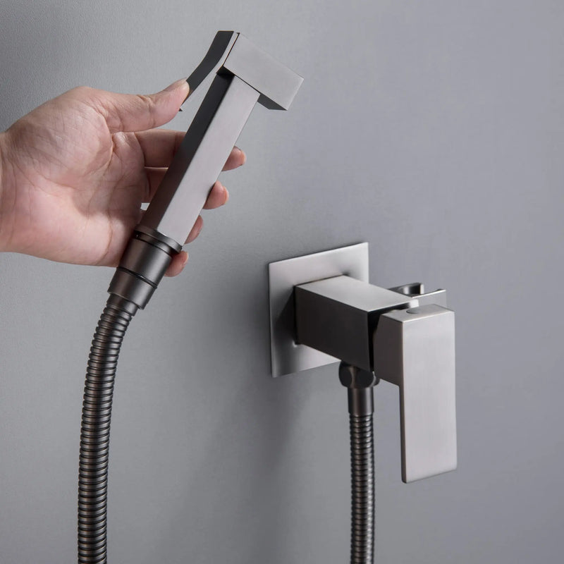 Handheld Bidet Sprayer for Toilet, Brass Baby Cloth Diaper Sprayer Kit with Hose Brass Valve