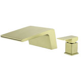 Waterfall Tub Filler Deck Mount, 2 Hole Roman Bathtub Faucet