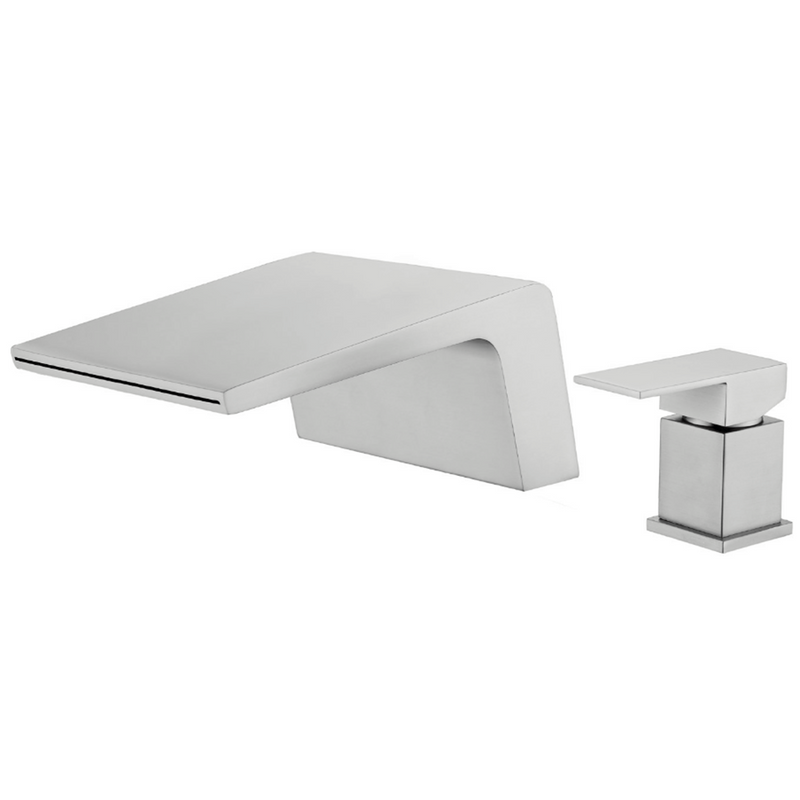Waterfall Tub Filler Deck Mount, 2 Hole Roman Bathtub Faucet