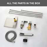 Deck Mount Roman Tub Faucet with Sprayer Waterfall Tub Filler with Hand Shower, Single Handle Bathtub Faucet Set with Handheld Shower Head, Valve and Trim Included