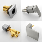 Deck Mount Roman Tub Faucet with Sprayer Waterfall Tub Filler with Hand Shower, Single Handle Bathtub Faucet Set with Handheld Shower Head, Valve and Trim Included