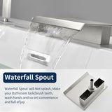 Roman Tub Filler Single Handle Deck Mounted 4 Holes Bathtub Faucet with Handheld Shower in Matte Black, Brushed Nickel, Brushed Gold