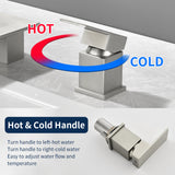 Roman Tub Filler Single Handle Deck Mounted 4 Holes Bathtub Faucet with Handheld Shower in Matte Black, Brushed Nickel, Brushed Gold