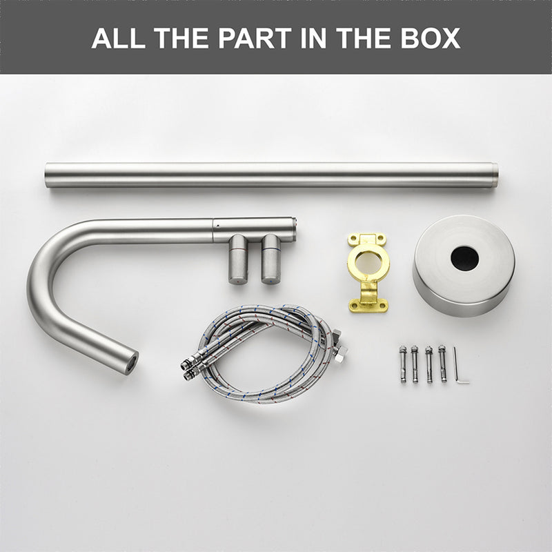 CUPC Freestanding Tub Filler Bathtub Faucet 360-Degree Rotating Floor Mounted Faucets in matte black, brushed nickel, brushed gold, brushed gun grey