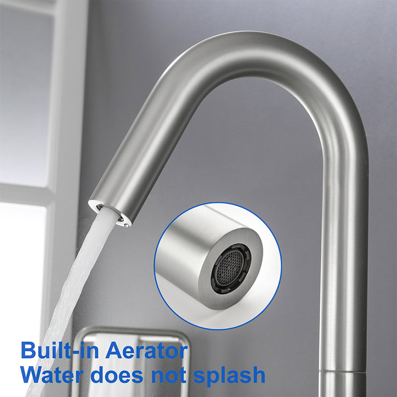 CUPC Freestanding Tub Filler Bathtub Faucet 360-Degree Rotating Floor Mounted Faucets in matte black, brushed nickel, brushed gold, brushed gun grey