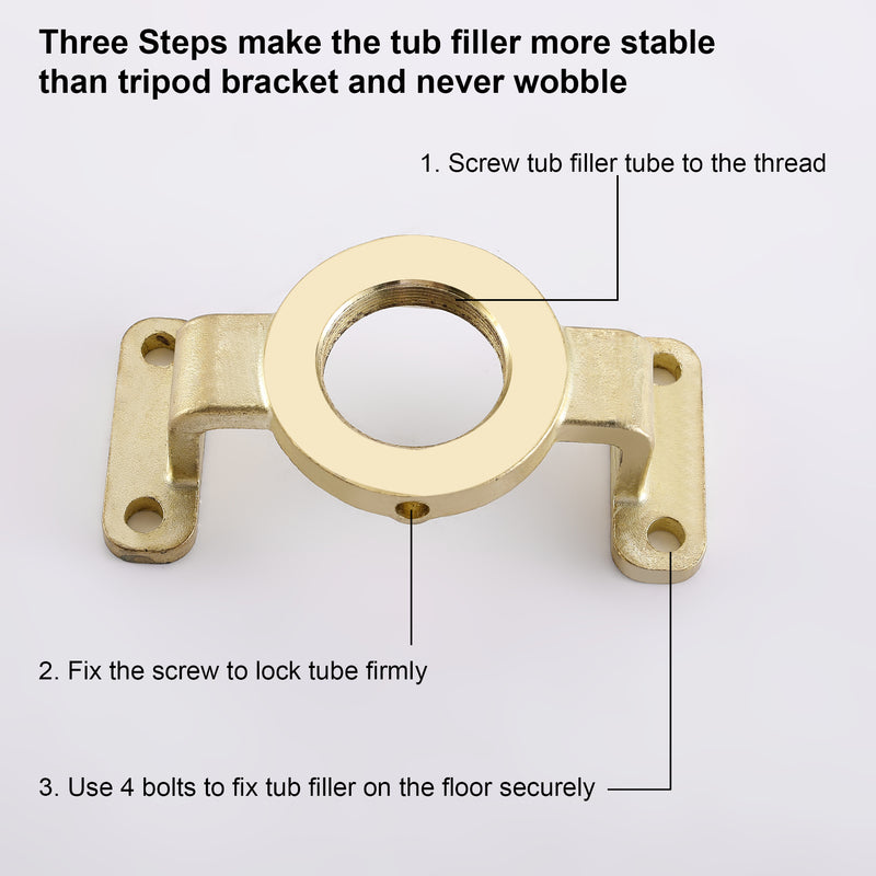 CUPC Freestanding Bathtub Faucet 3 Knob Bathroom Brass Floor Mounted Tub Filler with Hand Shower