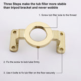 CUPC Freestanding Bathtub Faucet 3 Knob Bathroom Brass Floor Mounted Tub Filler with Hand Shower