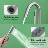 CUPC Freestanding Bathtub Faucet 3 Knob Bathroom Brass Floor Mounted Tub Filler with Hand Shower
