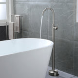 360° Rotation Freestanding Bathtub Faucet One Function Floor Mount Tub Filler in Brushed Gold, Matte Black, Brushed Nickel