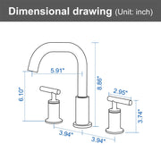 2-Handle 3-Hole 8-inch Brass Bathroom Vanity Faucet brushed-gold-2-handle-3-hole-8-inch-brass-bathroom-vanity-faucet 