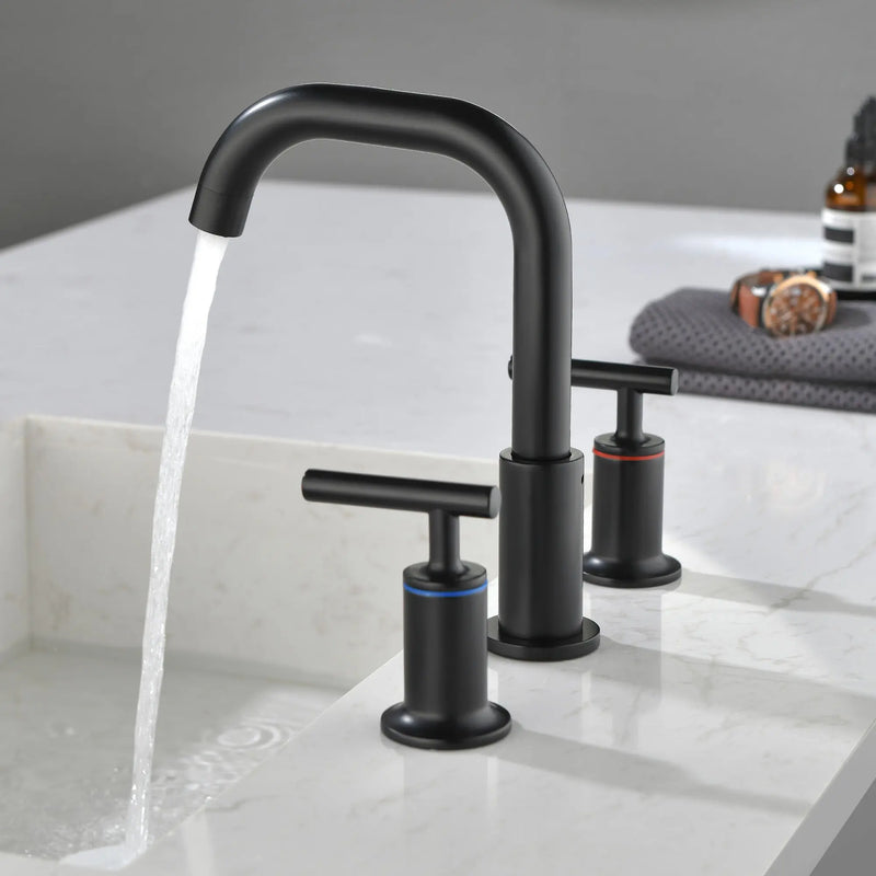 2-Handle 3-Hole 8-inch Brass Bathroom Vanity Faucet brushed-gold-2-handle-3-hole-8-inch-brass-bathroom-vanity-faucet 
