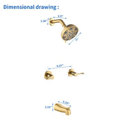 2-Handle Bath and Shower Trim Kit with Diverter Tub Spout 6-Setting Tub Shower Faucet with Valve In Matte Black, Brushed Nickel, Brushed Gold 2-handle-bath-and-shower-trim-kit-with-diverter-tub-spout-6-setting-tub-shower-faucet-with-valve-in-matte-black-brushed-nickel-brushed-gold 