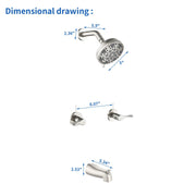 2-Handle Bath and Shower Trim Kit with Diverter Tub Spout 6-Setting Tub Shower Faucet with Valve In Matte Black, Brushed Nickel, Brushed Gold 2-handle-bath-and-shower-trim-kit-with-diverter-tub-spout-6-setting-tub-shower-faucet-with-valve-in-matte-black-brushed-nickel-brushed-gold 