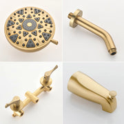 2-Handle Bath and Shower Trim Kit with Diverter Tub Spout 6-Setting Tub Shower Faucet with Valve In Matte Black, Brushed Nickel, Brushed Gold 2-handle-bath-and-shower-trim-kit-with-diverter-tub-spout-6-setting-tub-shower-faucet-with-valve-in-matte-black-brushed-nickel-brushed-gold 