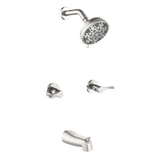 2-Handle Bath and Shower Trim Kit with Diverter Tub Spout 6-Setting Tub Shower Faucet with Valve In Matte Black, Brushed Nickel, Brushed Gold 2-handle-bath-and-shower-trim-kit-with-diverter-tub-spout-6-setting-tub-shower-faucet-with-valve-in-matte-black-brushed-nickel-brushed-gold Brushed Nickel / Brass & SUS304 & ABS / 17.3*10.1.5.4 inches